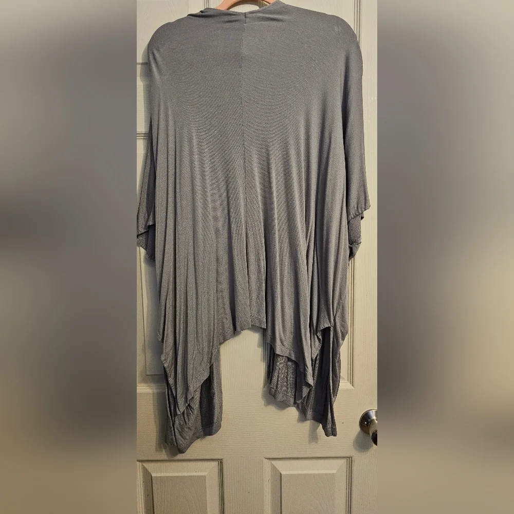 Susan Graver Women's Top Sweater  Weekend Regular Jersey Knit Gray Large